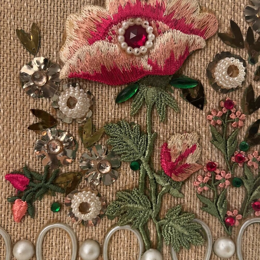 General Crafts Corp “Regency” Style Vintage Embellished Floral Handbag - Picture 3 of 16